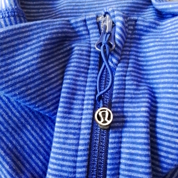 Lululemon Athletica Pigment Blue/Purple Tonka Stripe In Stride Jacket - 8 - Picture 14 of 14